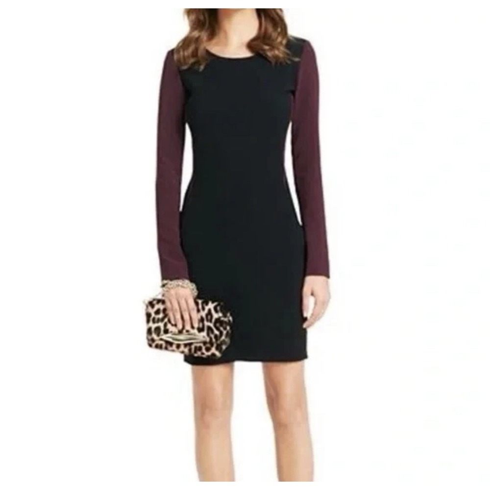 DIANE von FURSTENBERG DVF Midi Dress Women's Size 12 Long Sleeve Designer Cóctel